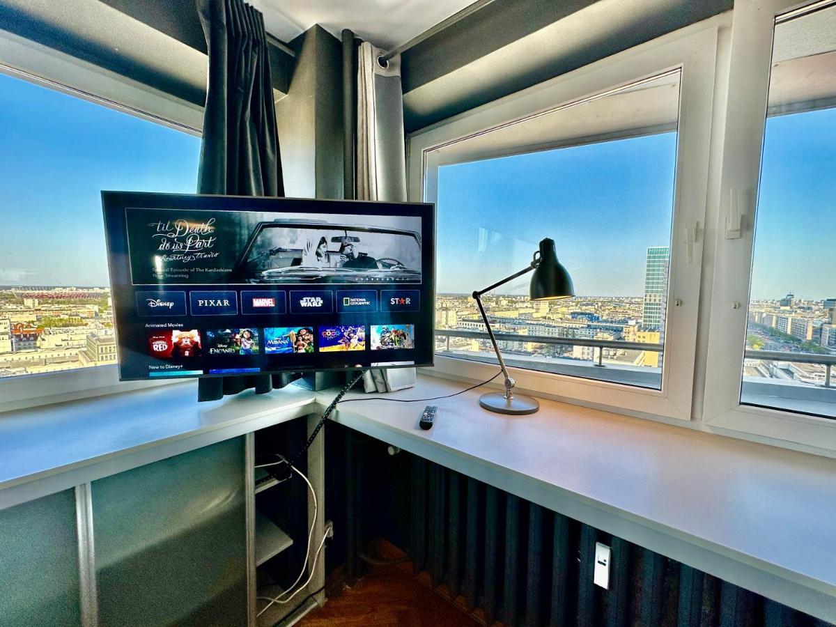 Super Apartament Grey Centrum 2X Metro Fast Wifi 300 Mbs Netflix Appletv Smarttv Spotify Panorama Miasta 华沙 外观 照片