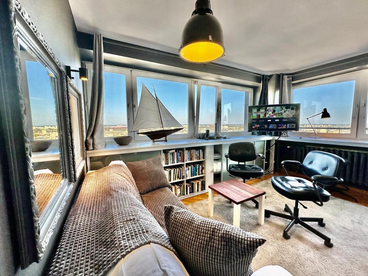 Super Apartament Grey Centrum 2X Metro Fast Wifi 300 Mbs Netflix Appletv Smarttv Spotify Panorama Miasta 华沙 外观 照片