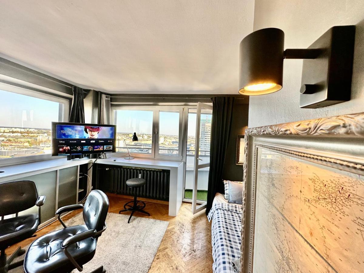 Super Apartament Grey Centrum 2X Metro Fast Wifi 300 Mbs Netflix Appletv Smarttv Spotify Panorama Miasta 华沙 外观 照片